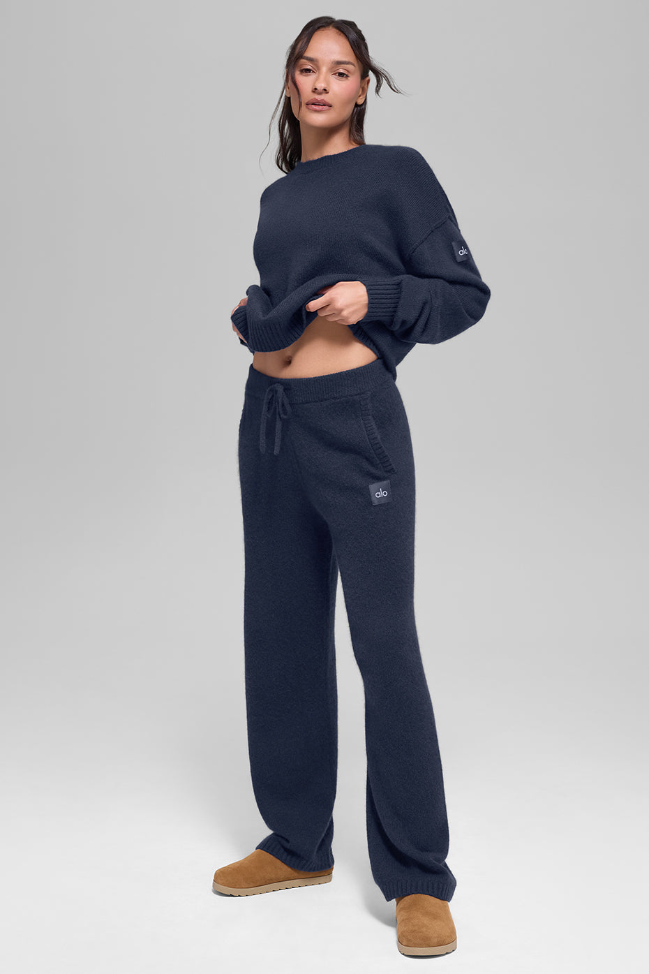 alo Wool Cashmere New Class Sweatpant - Navy