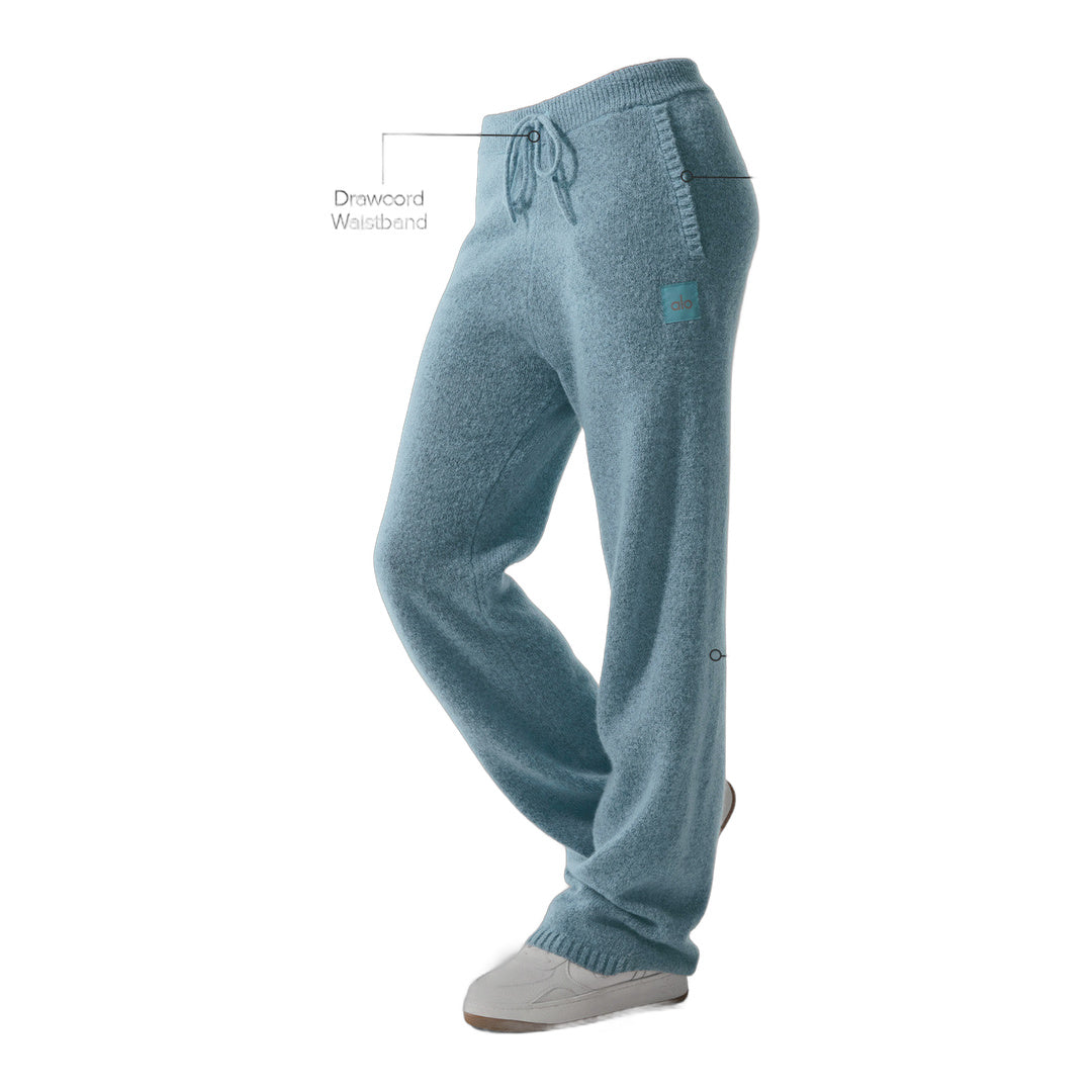 alo Wool Cashmere New Class Sweatpant - Celestial Blue Granite Heather