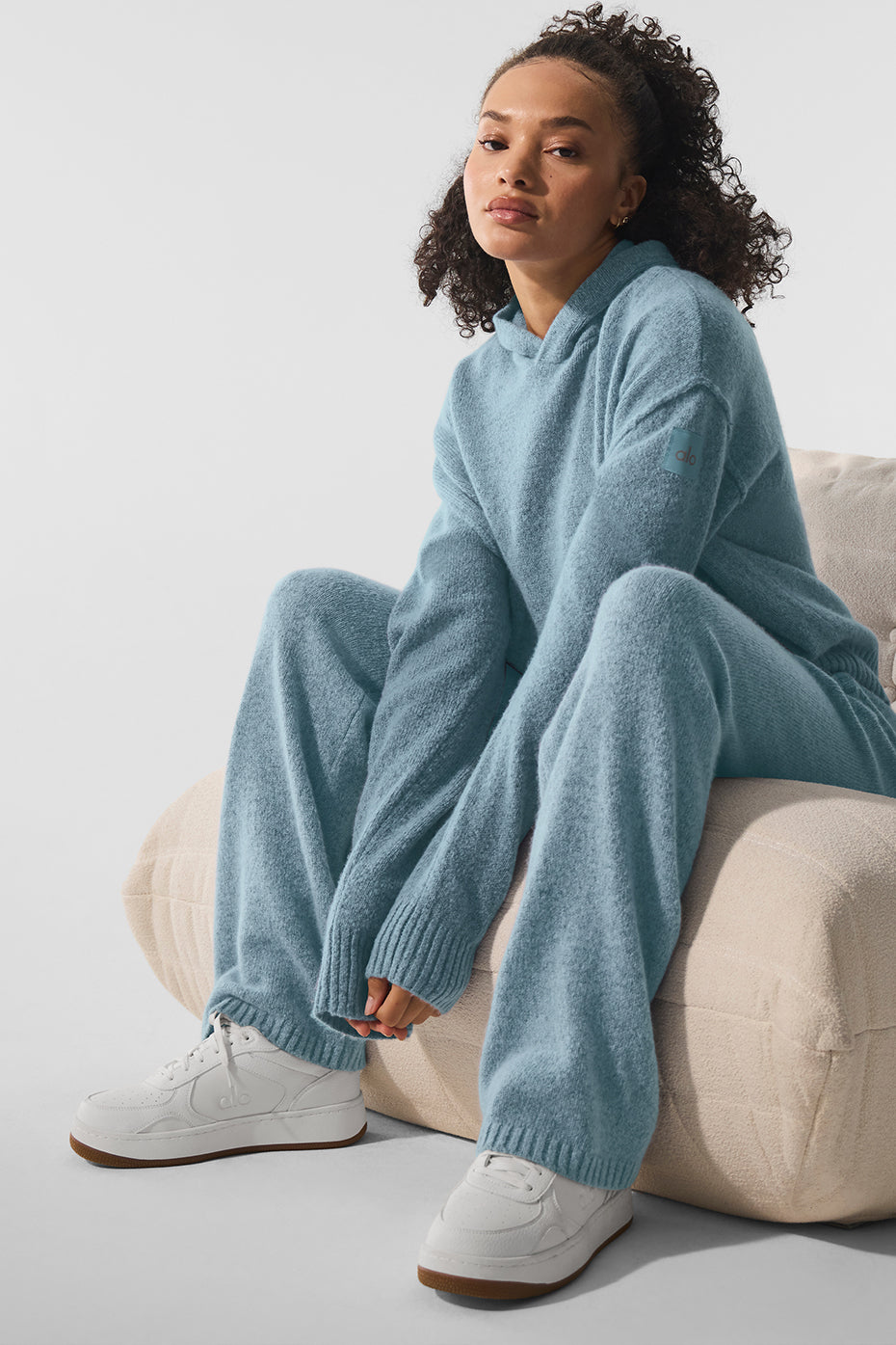 alo Wool Cashmere New Class Sweatpant - Celestial Blue Granite Heather
