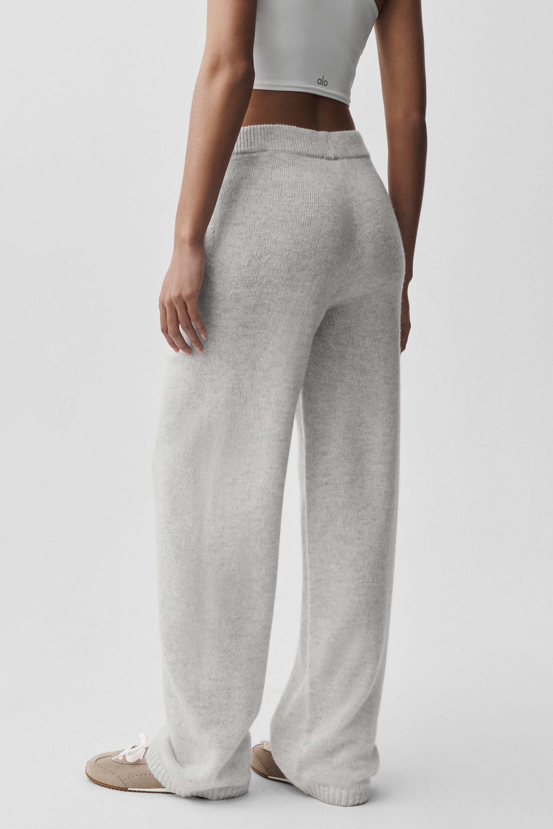 alo Wool Cashmere New Class Sweatpant - White Heather
