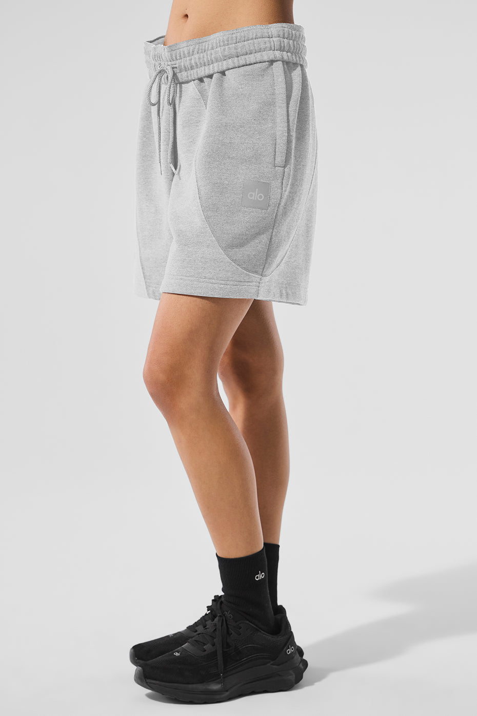 alo 7" Make Waves Short - Athletic Heather Grey Tonal