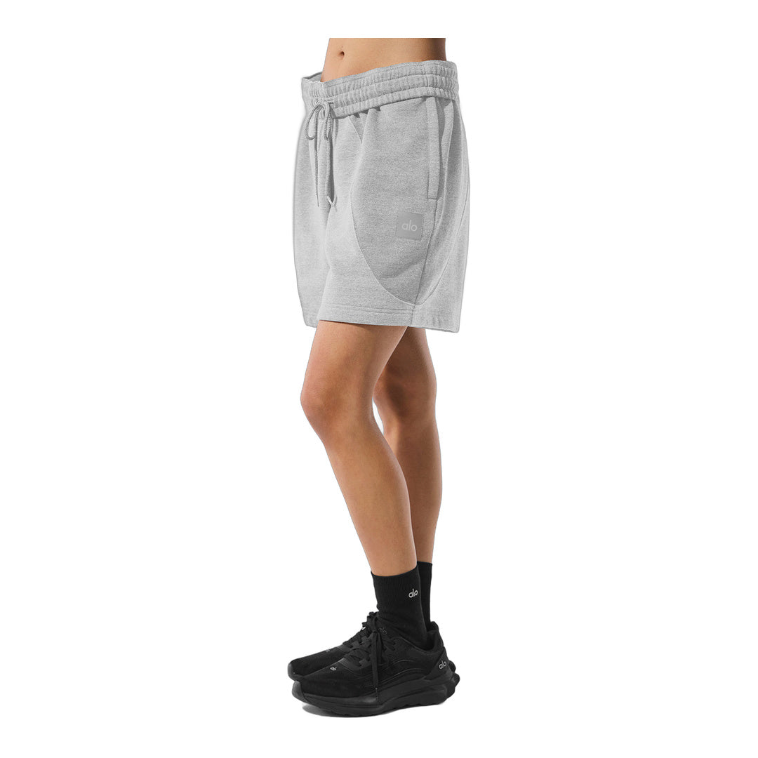 alo 7" Make Waves Short - Athletic Heather Grey Tonal