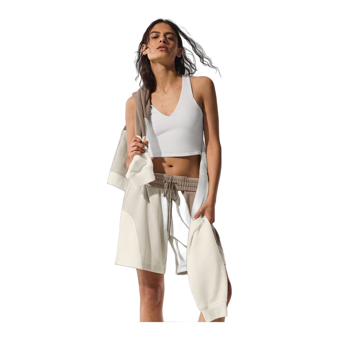 alo 7" Make Waves Short - Ivory/Bone/Gravel