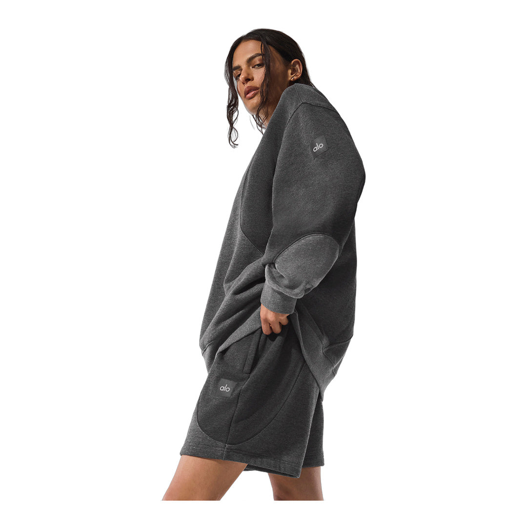 alo 7" Make Waves Short - Dark Heather Grey Tonal