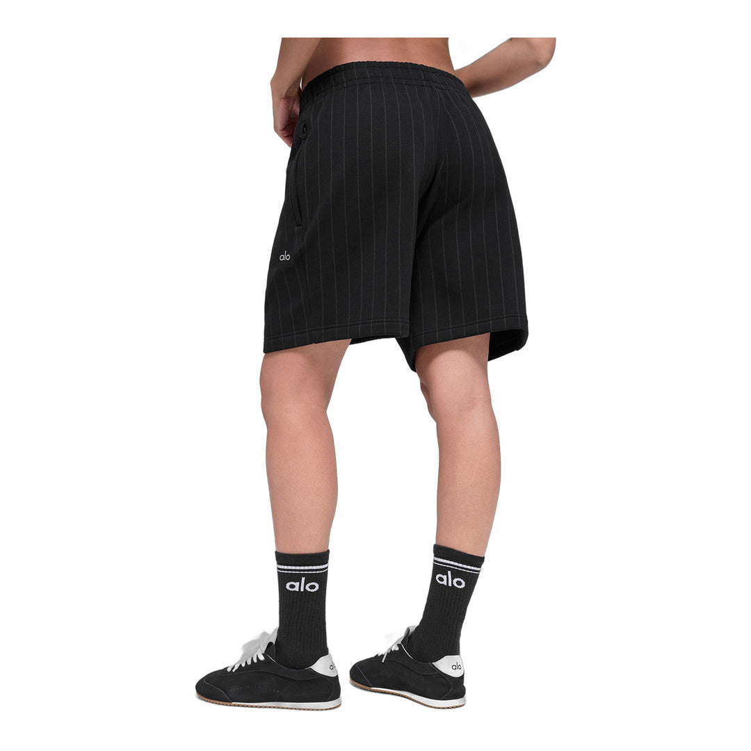 alo 7" Pinstripe Short - Black Pinstripe