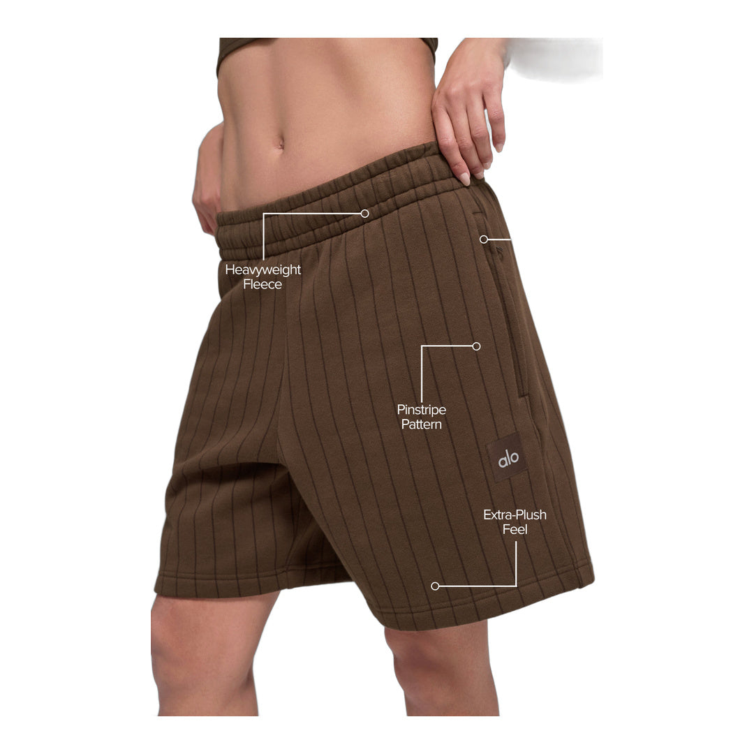 alo 7" Pinstripe Short - Espresso Pinstripe