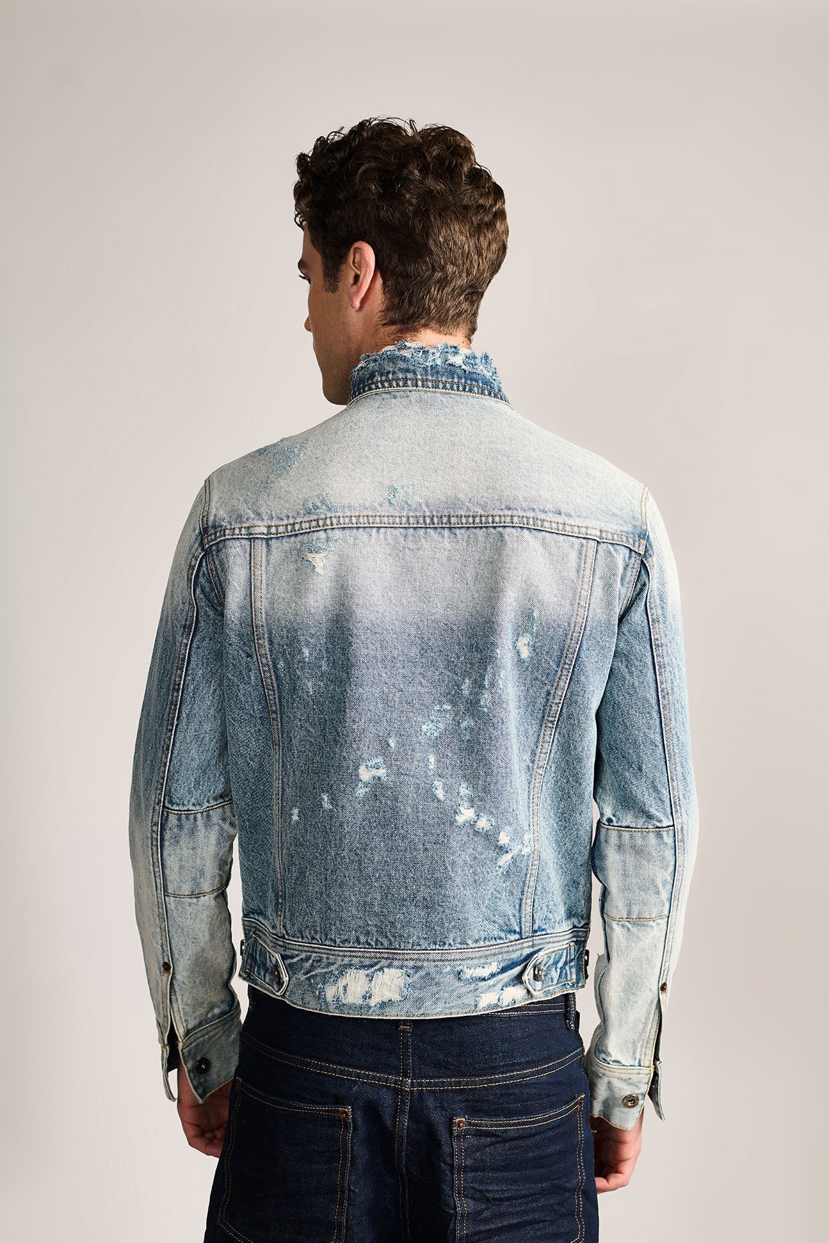 THE LAST WEAR — Hand Distressed Denim Trucker Jacket | TEMPORARY