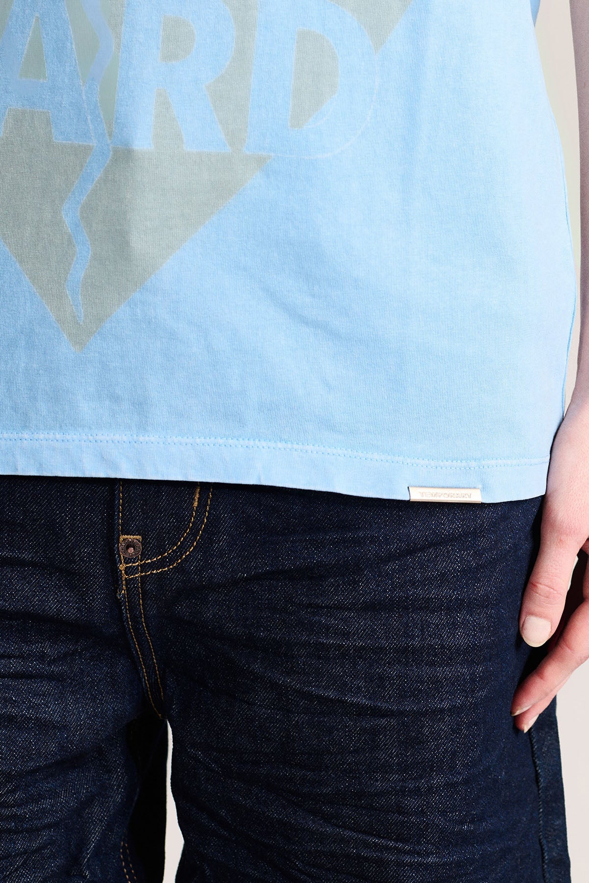 Love Hard Vintage Tee- Dust Blue