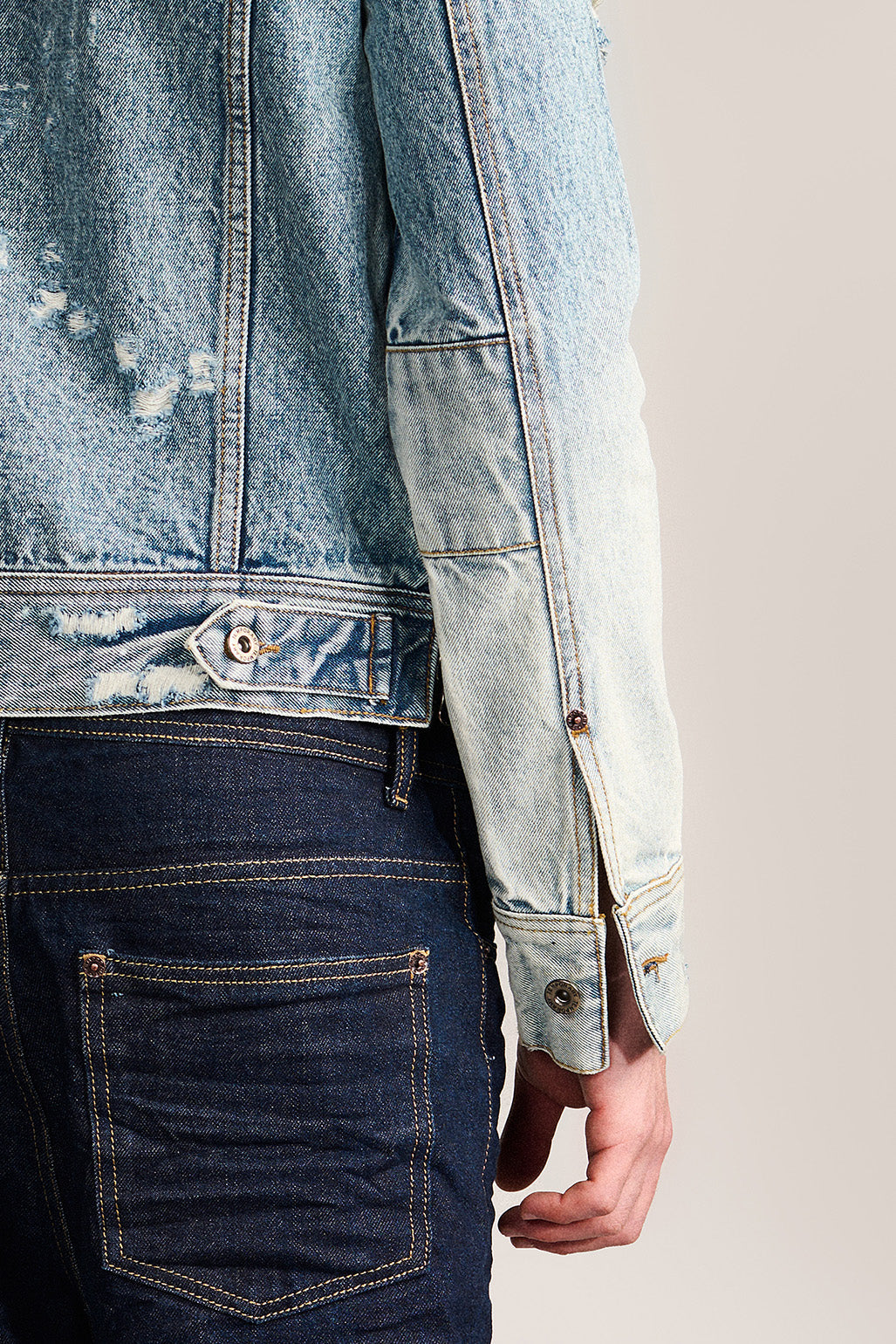 THE LAST WEAR — Hand Distressed Denim Trucker Jacket | TEMPORARY