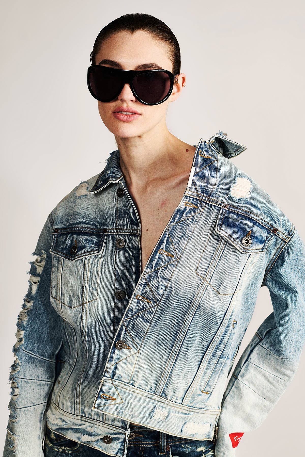 THE LAST WEAR — Hand Distressed Denim Trucker Jacket | TEMPORARY