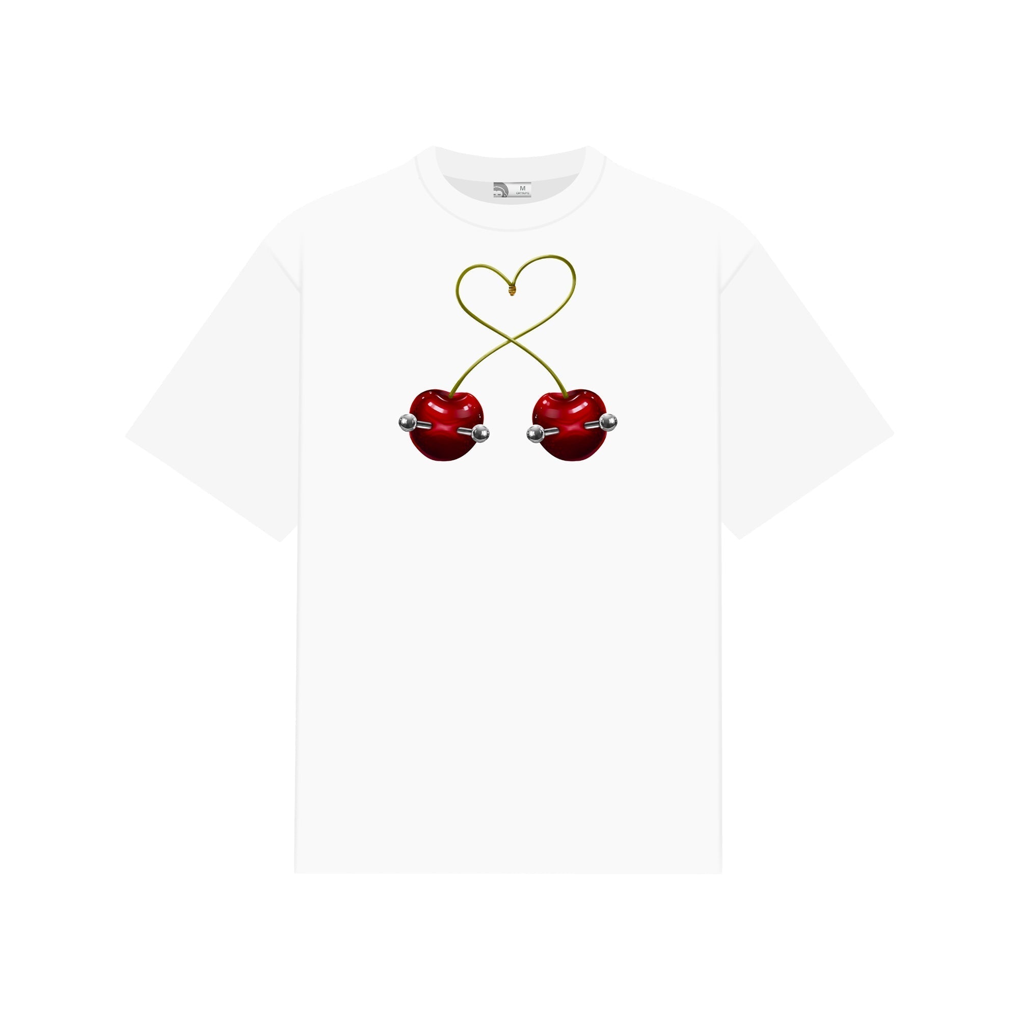 WHITE PIERCED TEMPTATION T-SHIRT