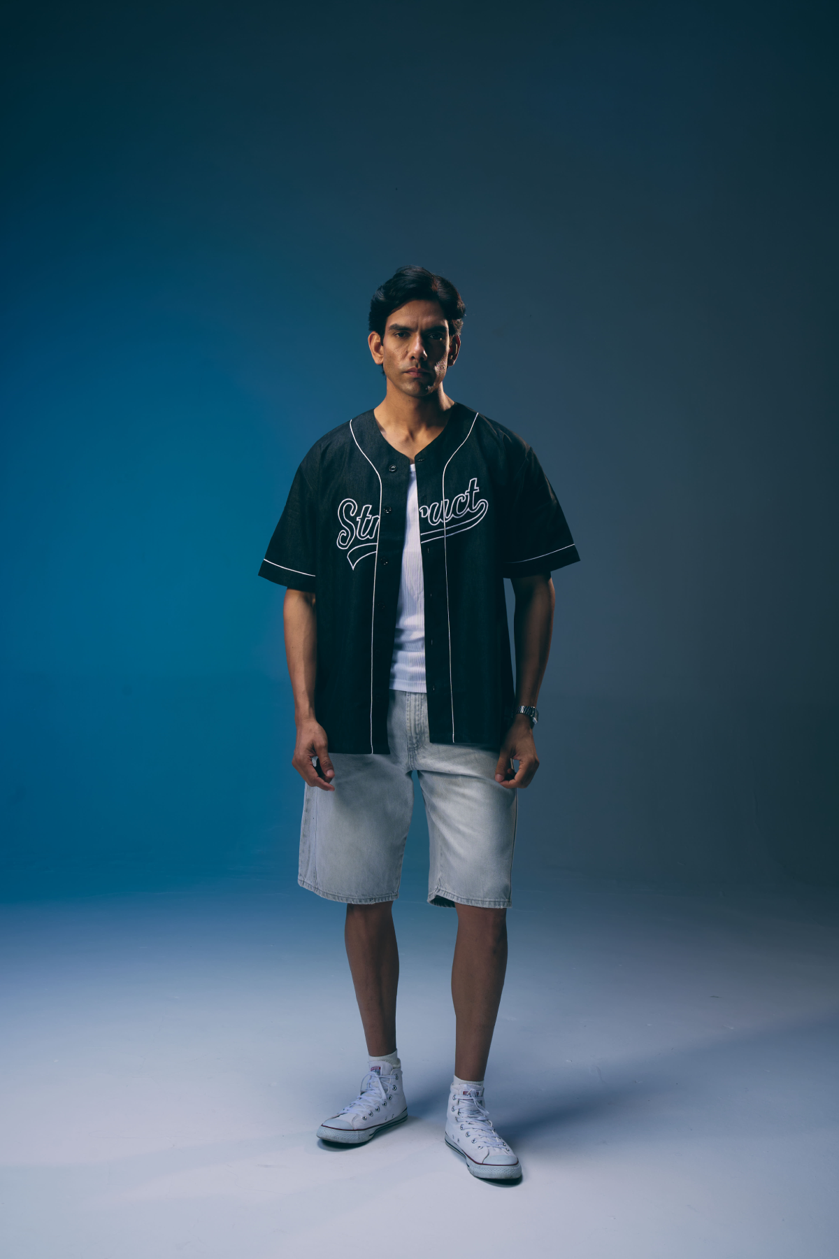 DENIM BASEBALL SHIRT