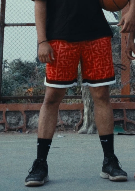Basketball court shorts (Red)