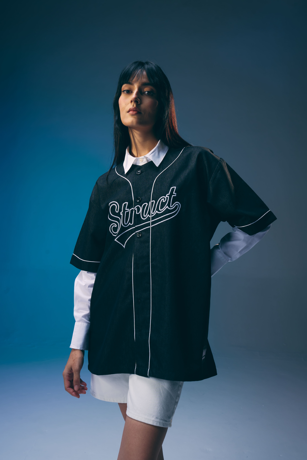 DENIM BASEBALL SHIRT