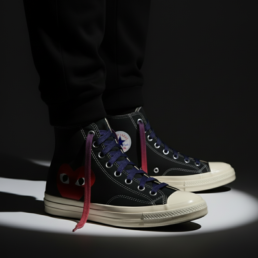 Berry Nebula Gradient Shoelaces | Red - Purple - Light Pink | Premium Gradient Flat Sneaker Laces by KNOTTY