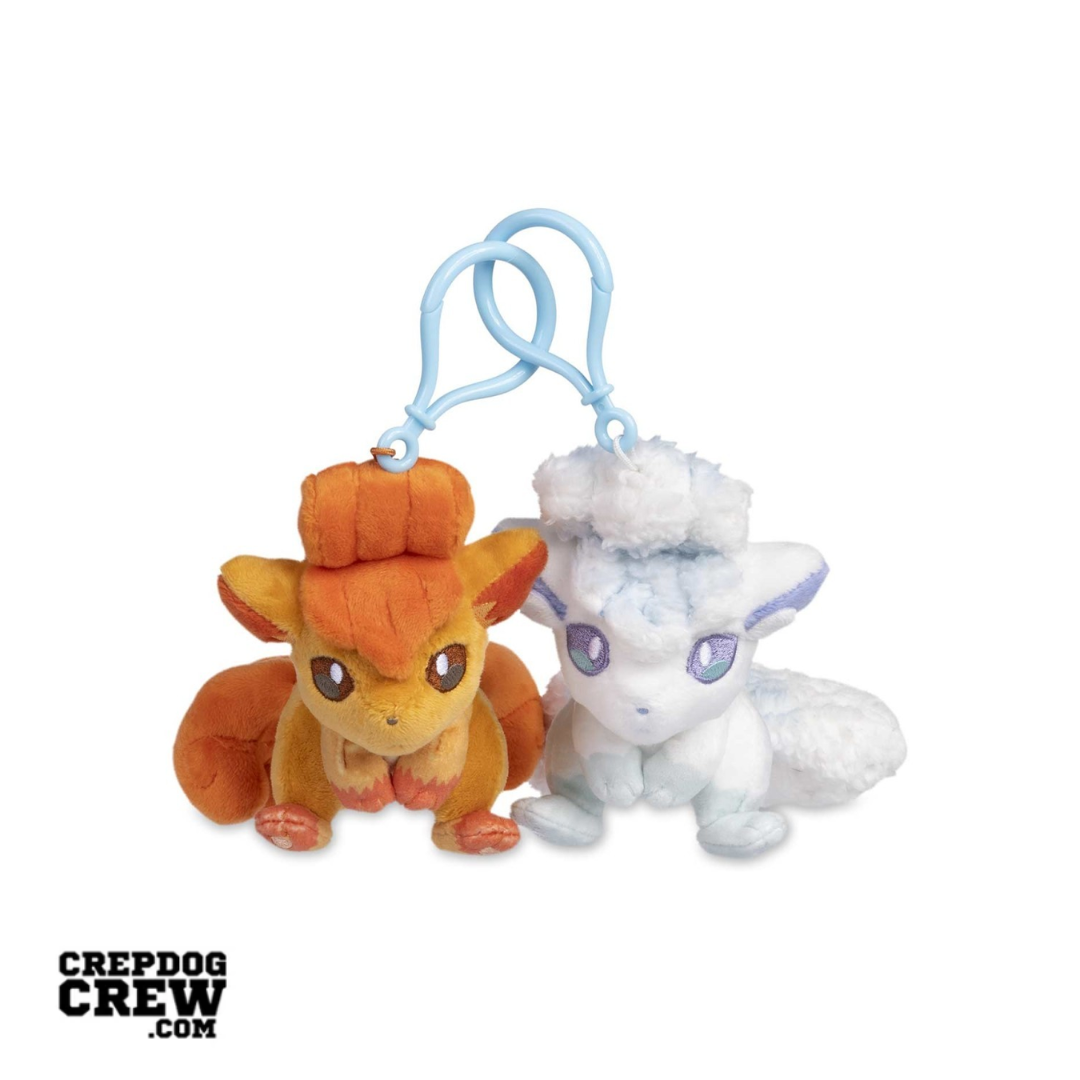 POKEMON CENTER VULPIX AND ALOLAN VULPIX PARALLEL PAIRS TWO-PLUSH KEY CHAIN SET