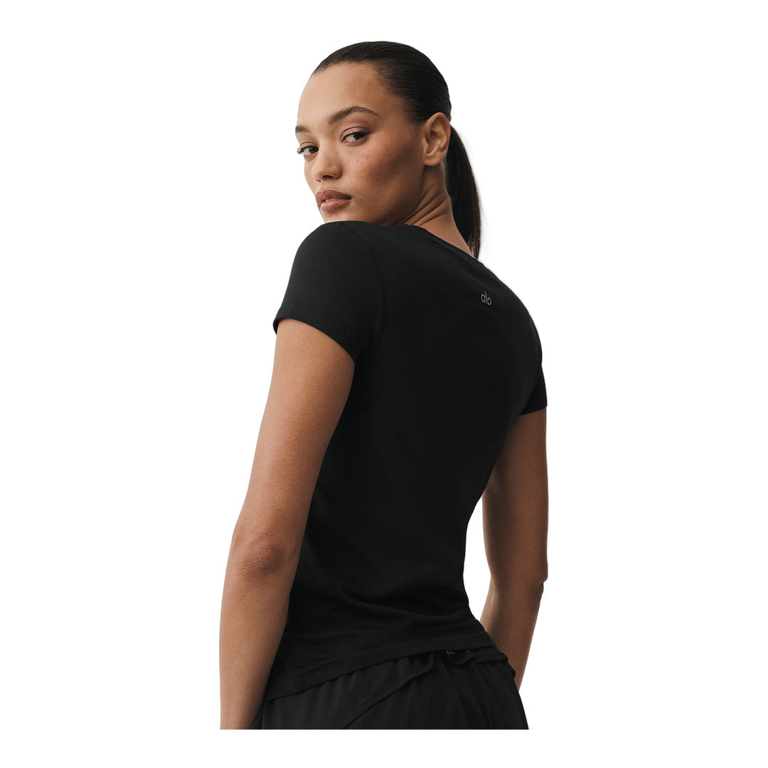 alo Alosoft Finesse Tee - Black