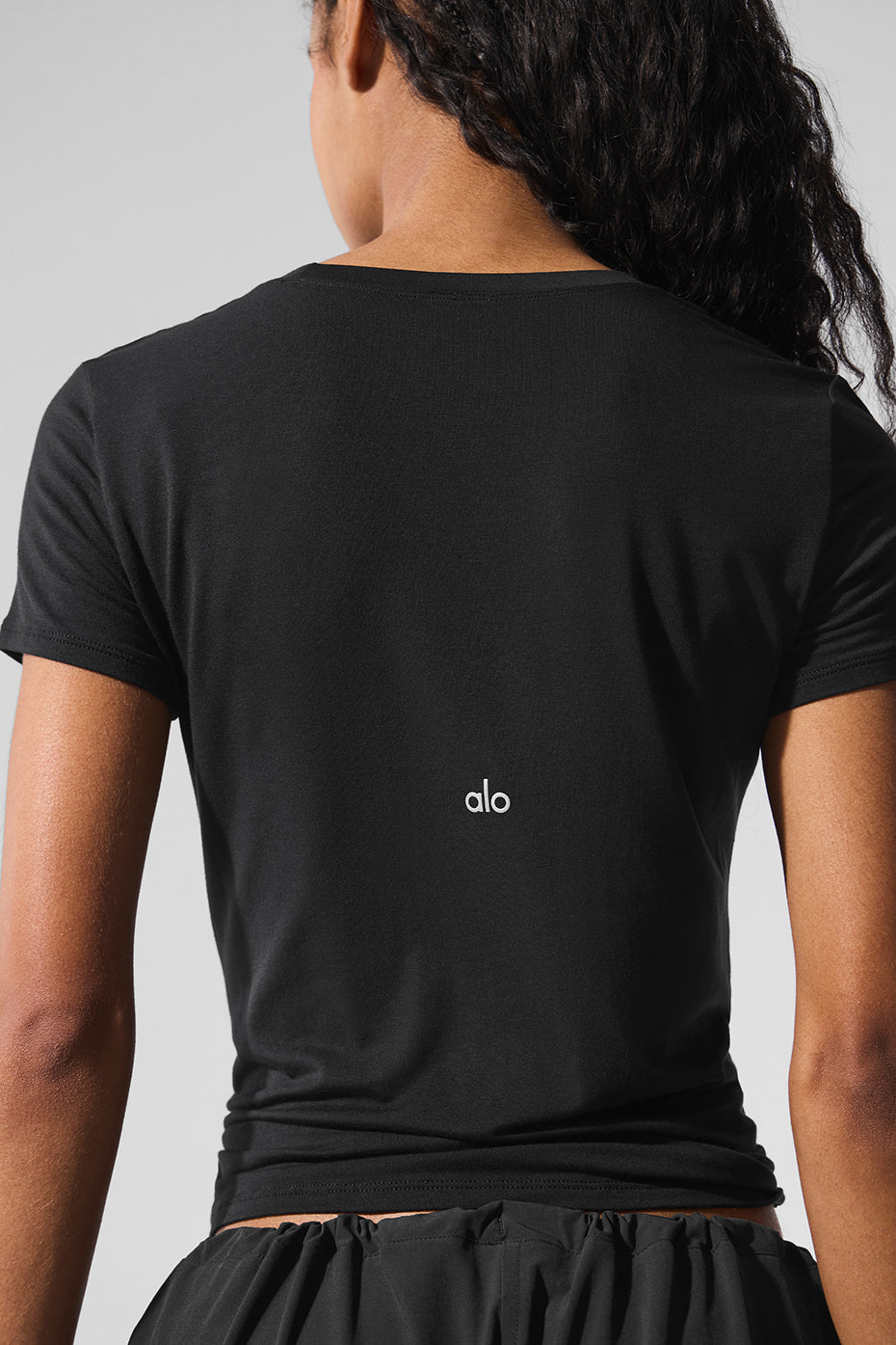 alo All Day Short Sleeve - Black