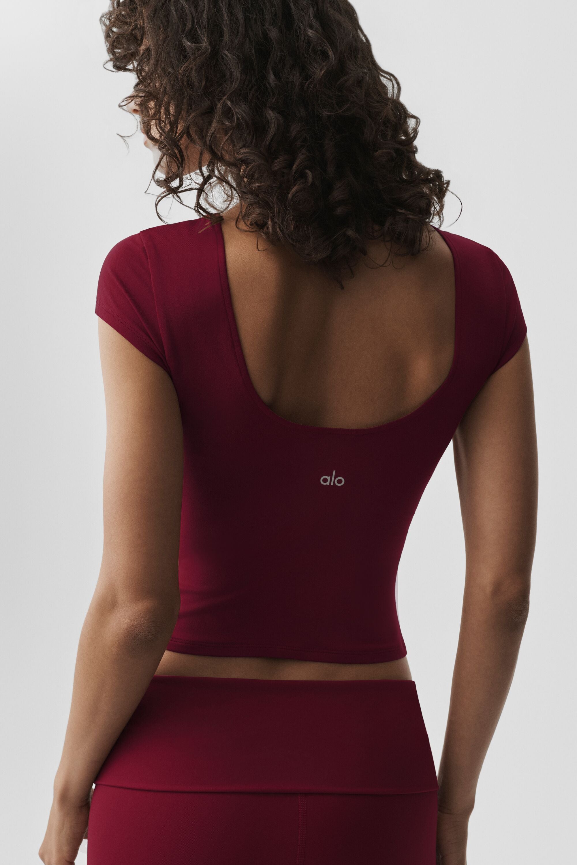 alo Alosoft Back For More Tee - Summer Romance Red