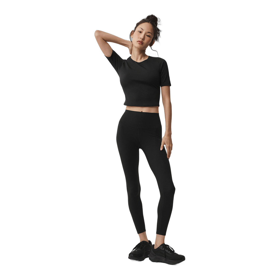 alo ALO Softsculpt Precision Half Sleeve Tee - Black