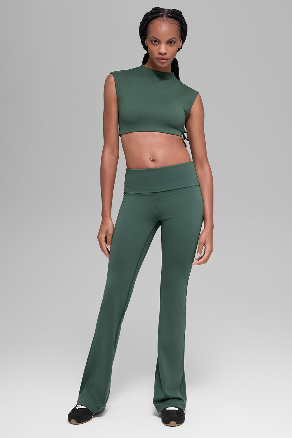 alo ALO Softsculpt Capped Out Short Sleeve - Clover Green