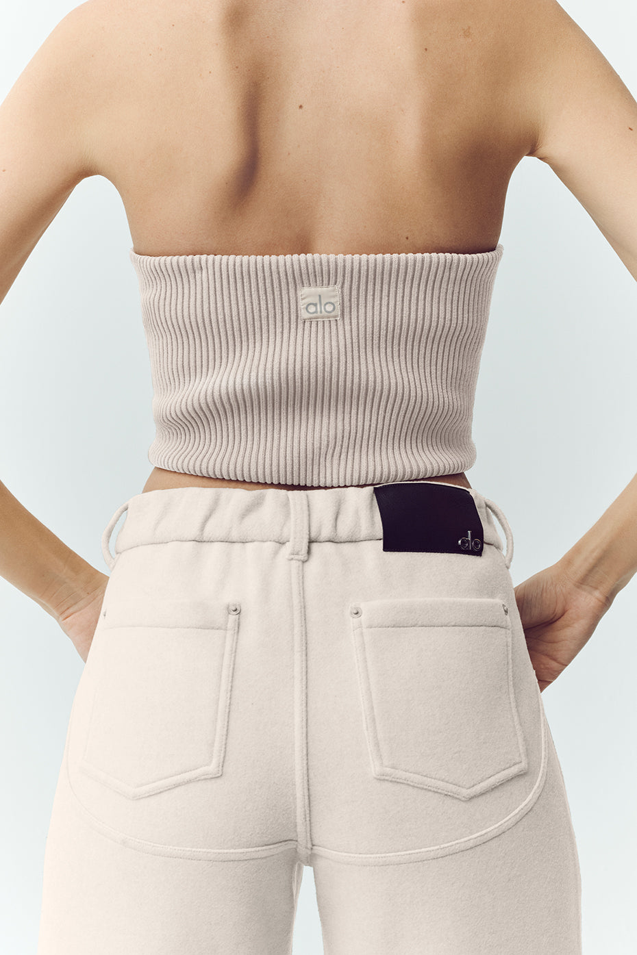 alo Wool Blend Nightcap Corset Top - Cafe Au Lait