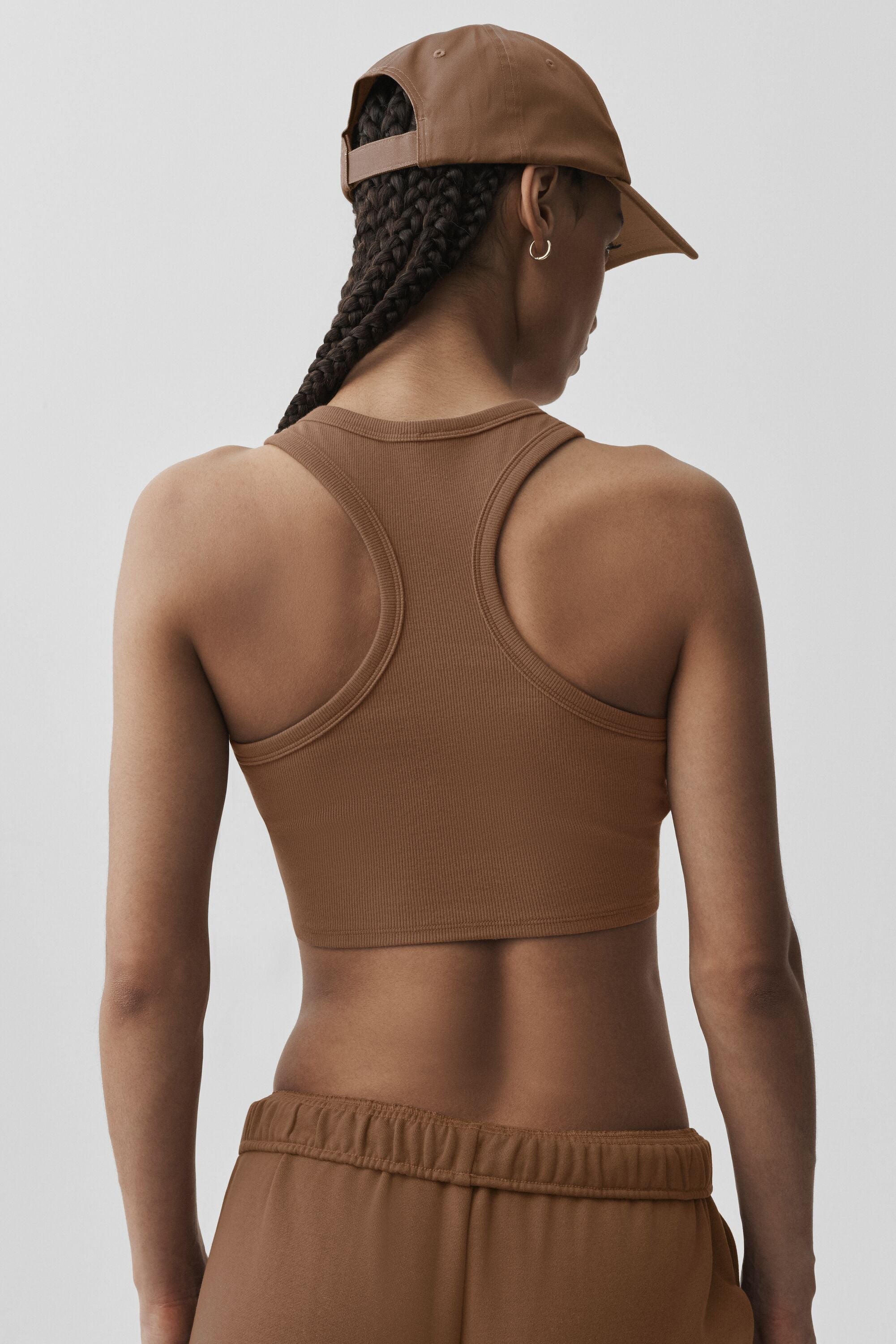 alo Aspire Tank - Sun Kissed Brown/White