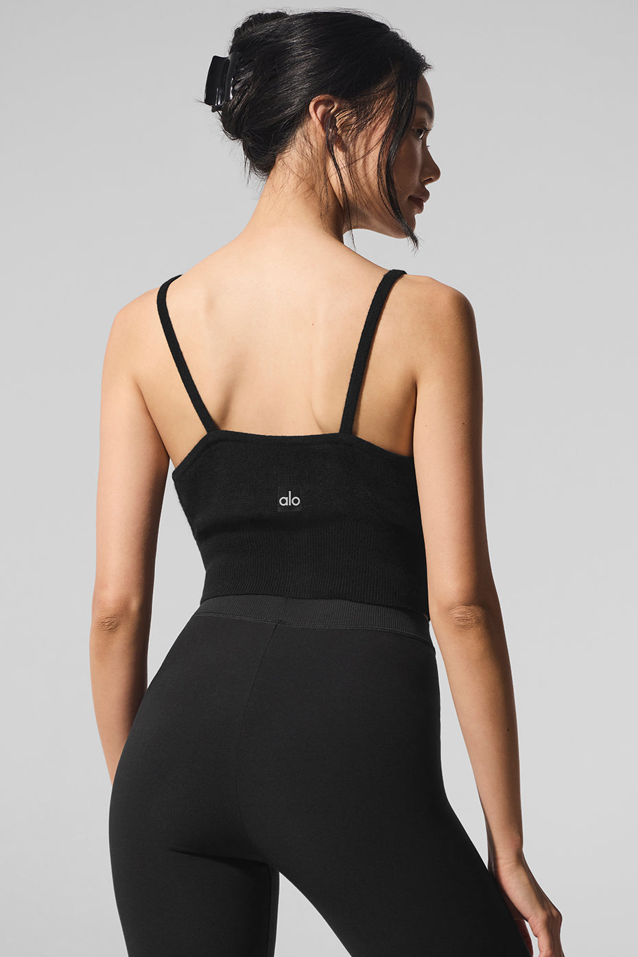 alo Sheer Cashmere Tank - Black