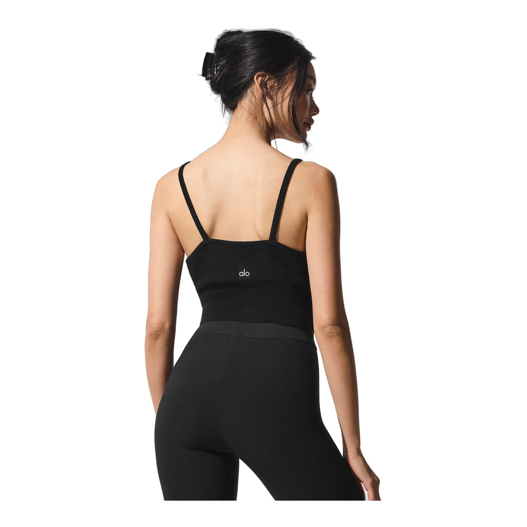 alo Sheer Cashmere Tank - Black