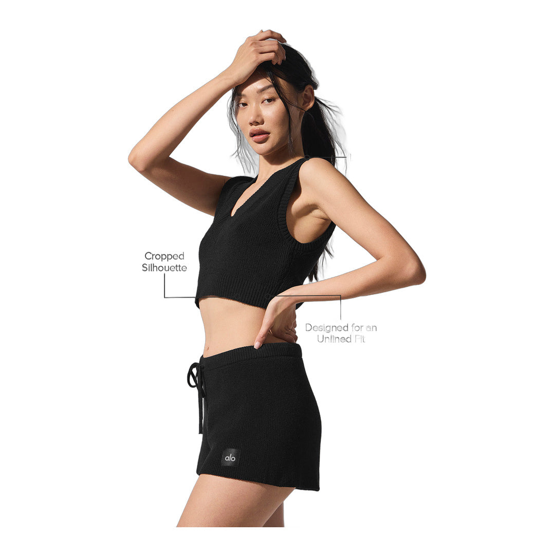 alo Supernatural Sweater Tank - Black