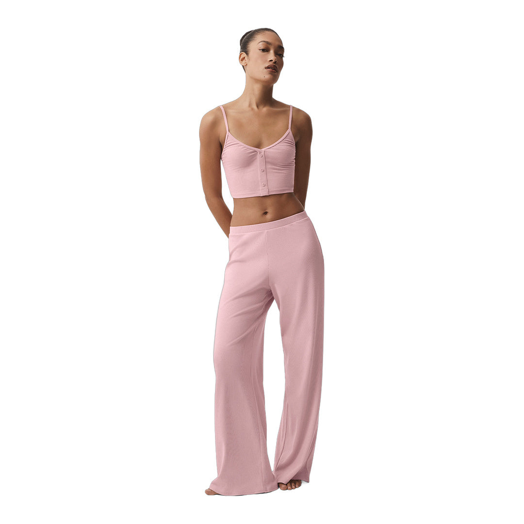 alo Ribbed Delicate Lounge Tank - Vintage Pink