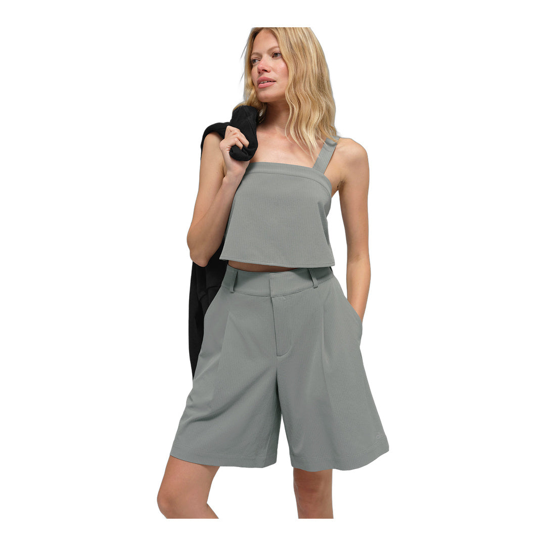 alo Cropped Dreamscape Tank - Lunar Grey