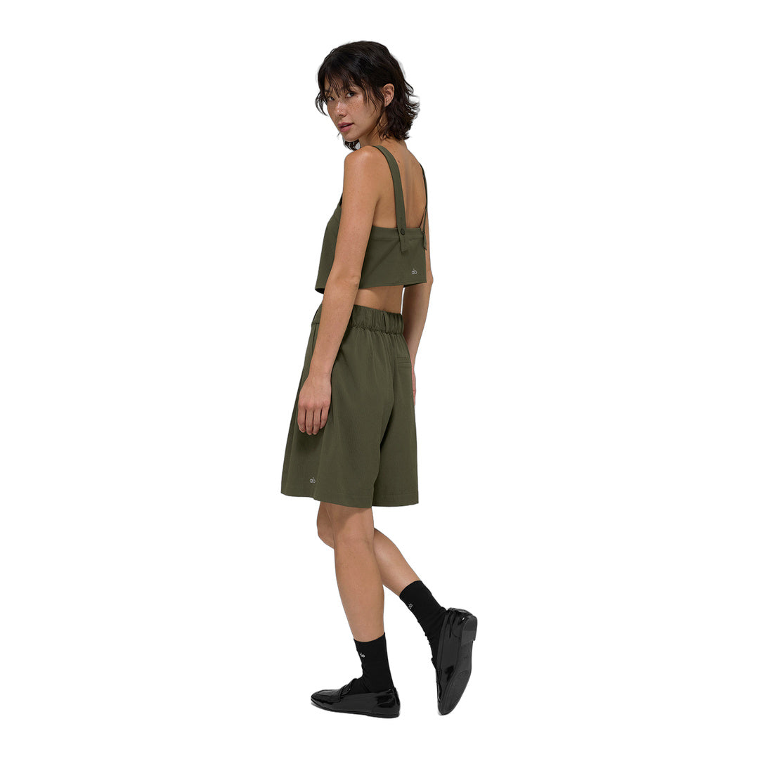 alo Cropped Dreamscape Tank - Green Olive