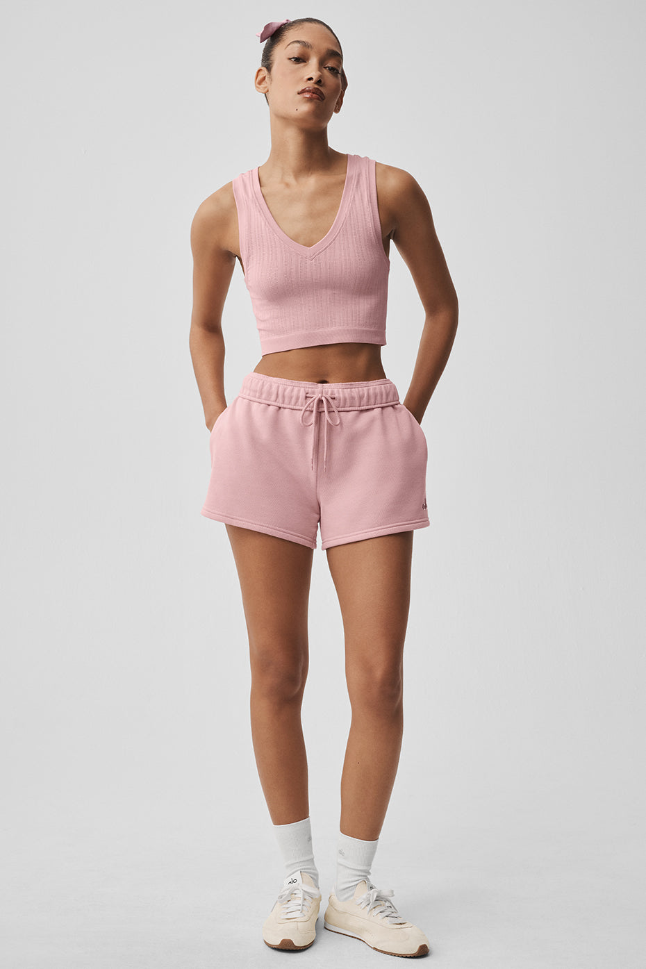 alo Seamless Pointelle Tank - Vintage Pink