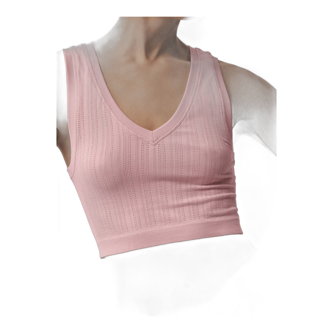 alo Seamless Pointelle Tank - Vintage Pink