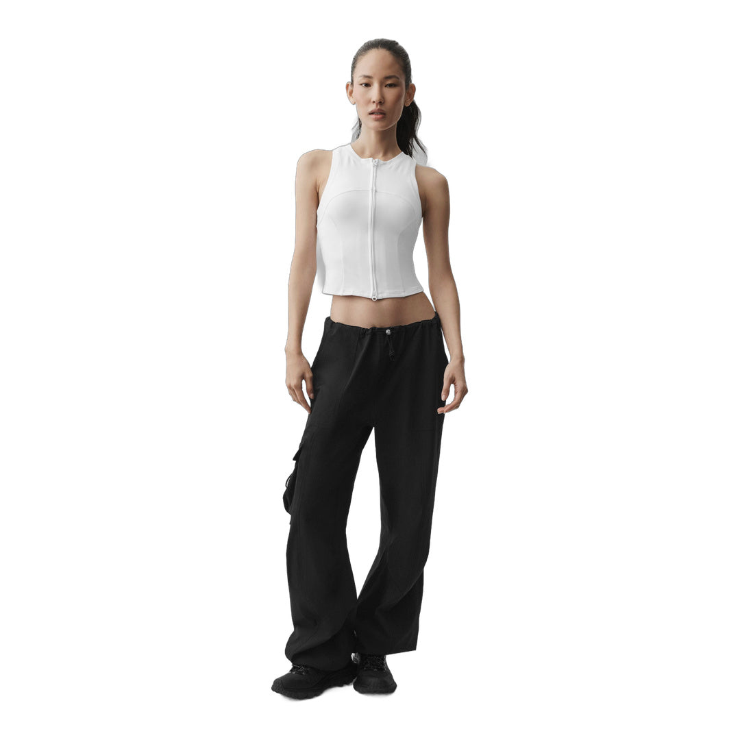 alo Alosoft Level Up Full Zip Tank - White