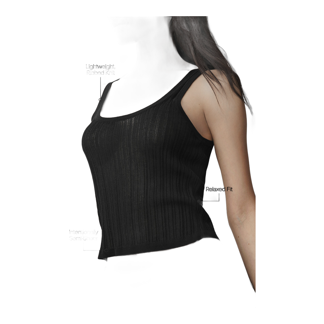 alo Sweater Sunlit Tank - Black