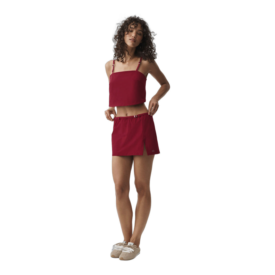 alo Cropped Connection Tank - Summer Romance Red