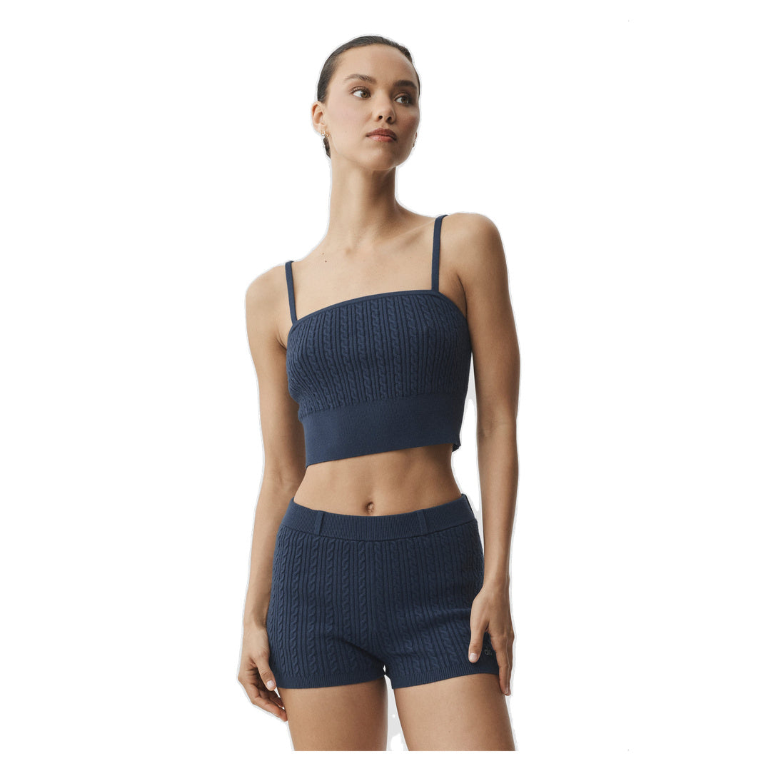 ALO Mini Cable Sweater Tank - Navy