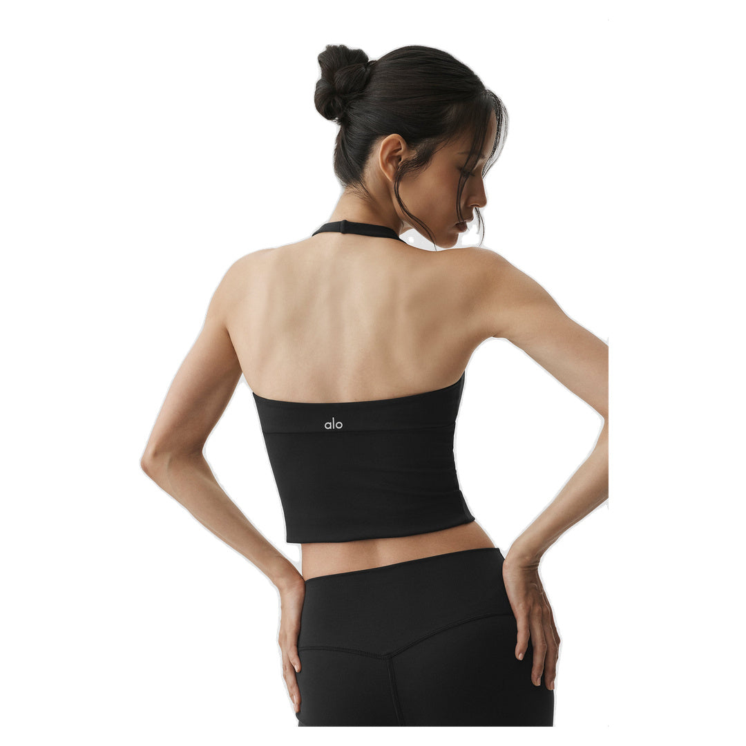 ALO ALO Softsculpt Precision Halter Tank - Black