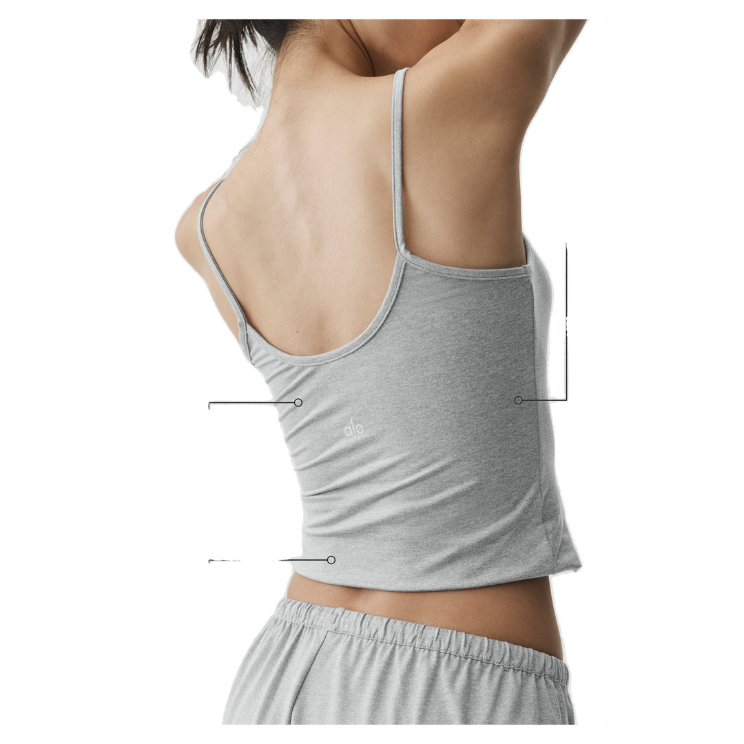 ALO Alosoft Finesse Cami Tank - Vintage Athletic Heather