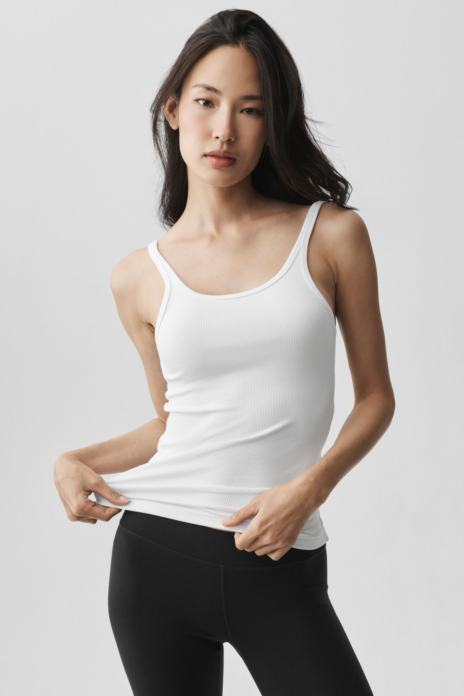 alo Ribbed Adore Tank - White