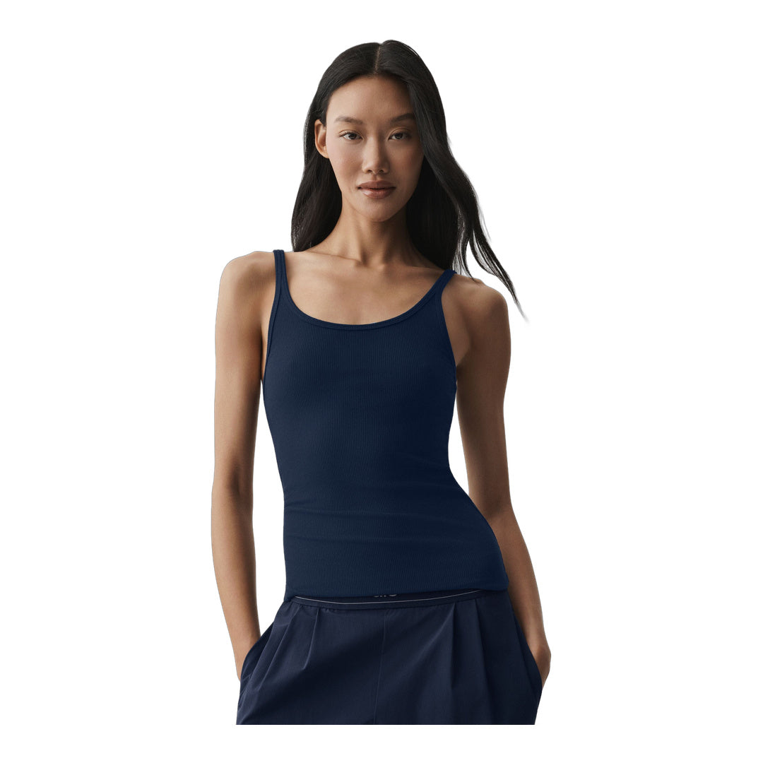 alo Ribbed Adore Tank - Navy