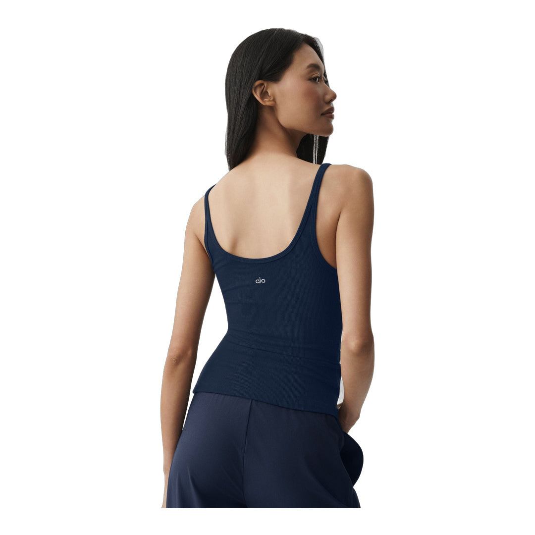 alo Ribbed Adore Tank - Navy