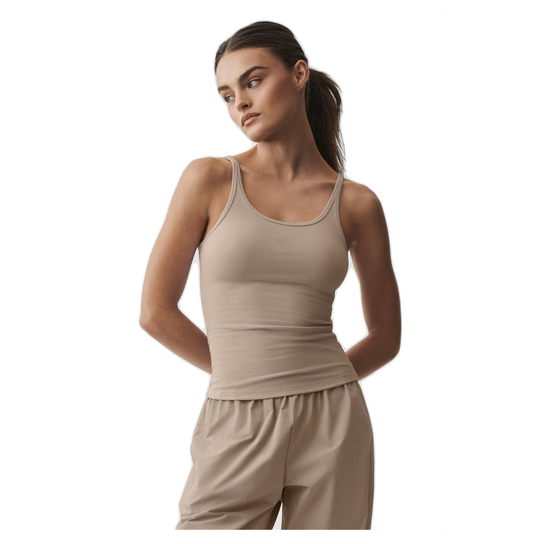ALO Ribbed Adore Tank - Gravel