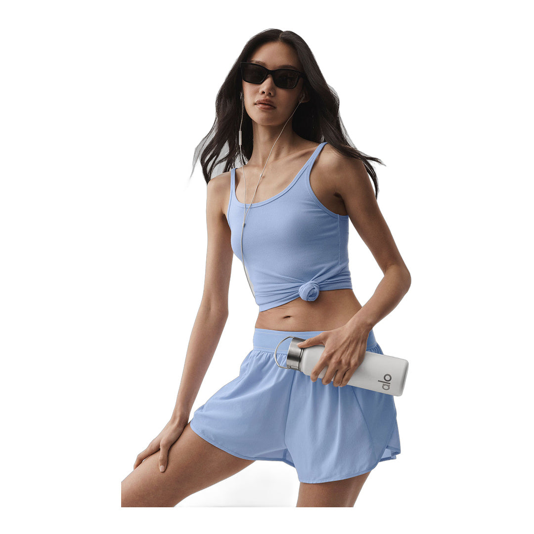 alo Ribbed Adore Tank - Light Provence Blue