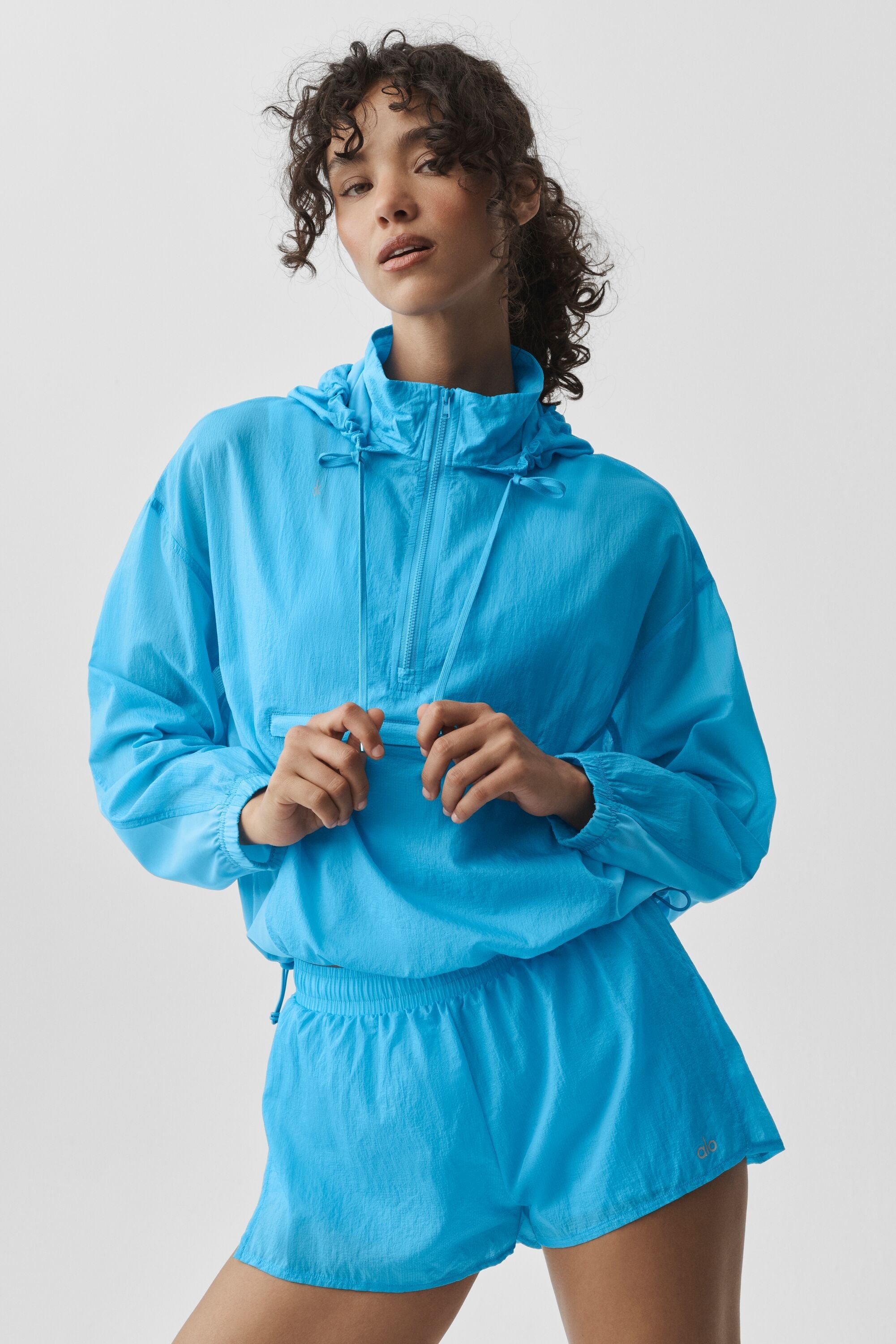 alo 1/4 Zip Go Time Pullover - Azure Blue