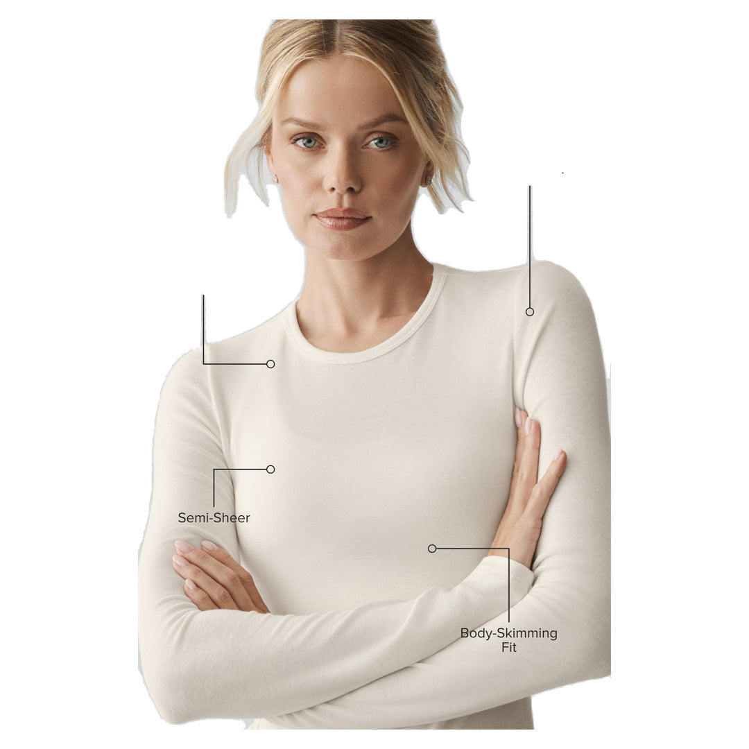 ALO Semi Sheer Oasis Long Sleeve - Ivory