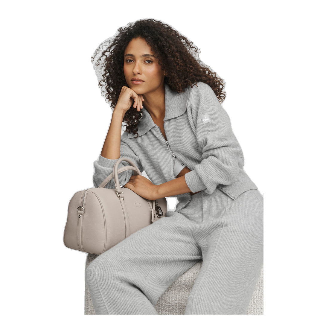 ALO Cashmere Wool Harmony Full Zip Jacket - Athletic Heather Grey