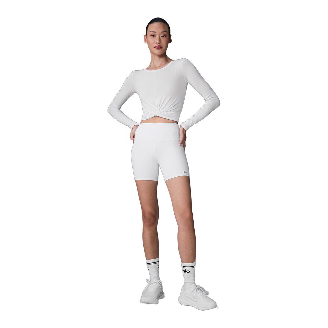 alo Cover Long Sleeve Top - White